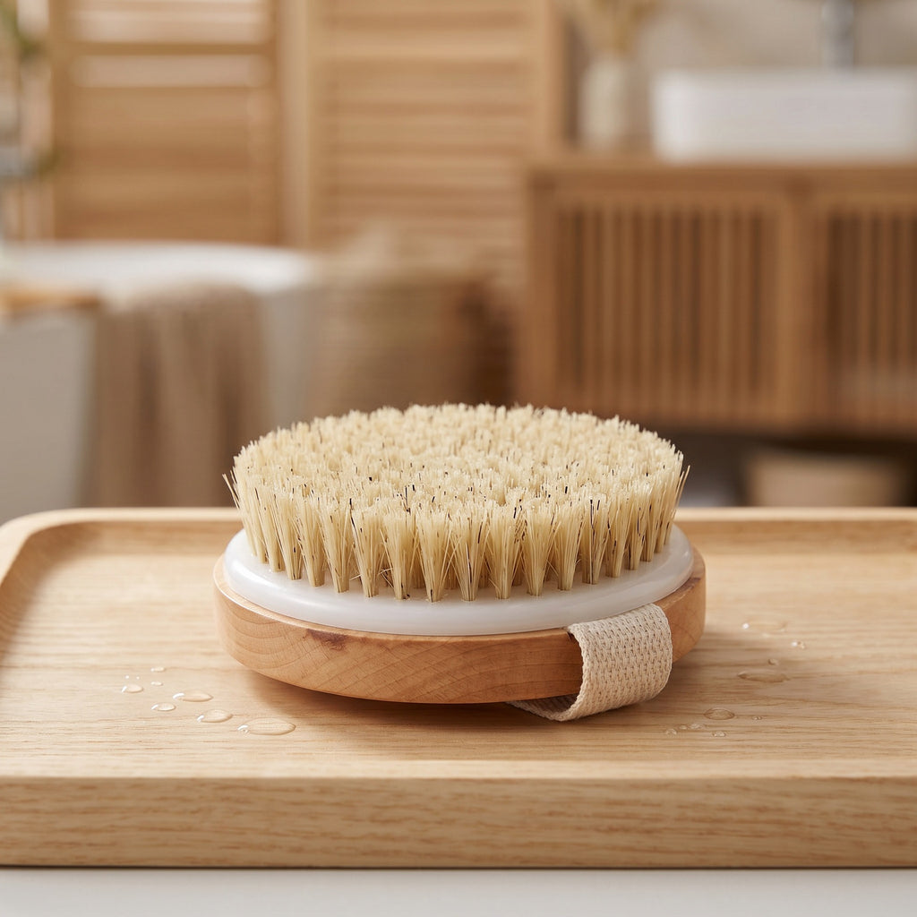 Circular bath massage brush