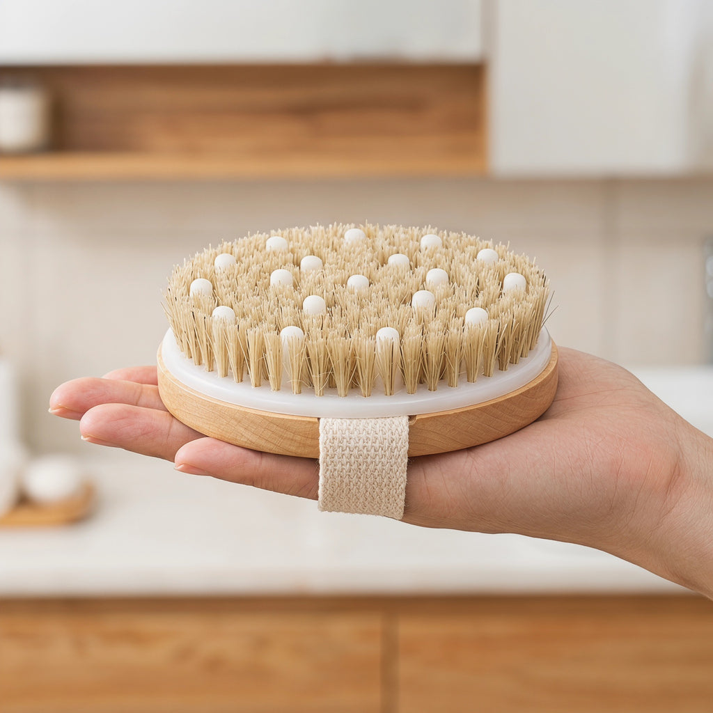 Circular bath massage brush